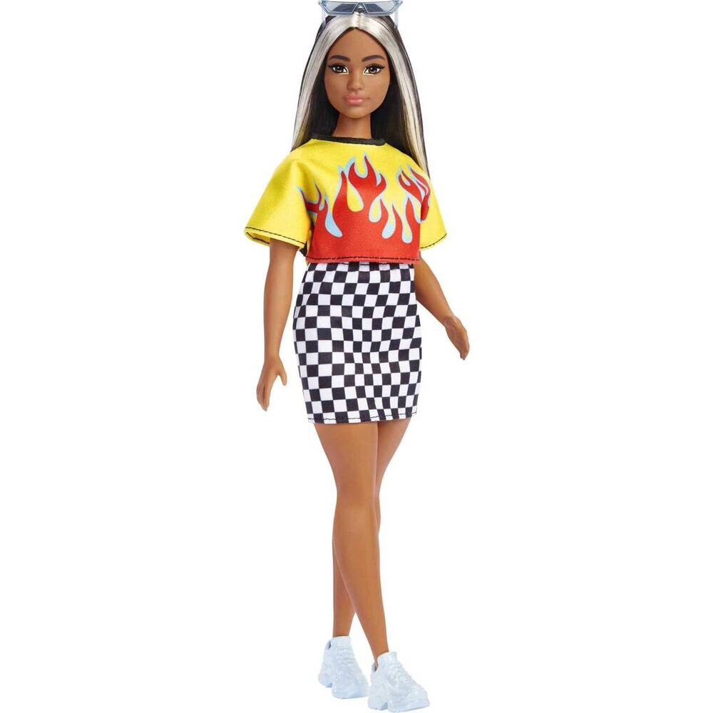Barbie Fashionistas Doll‎ #179 Curvy, Long Highlighted Hair & Crop Top Toys
